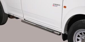 Boční ochranné oválné nerezové nášlapy s hliníkovými prolisy