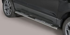 Boční ochranné oválné nerezové nášlapy s hliníkovými prolisy