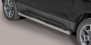 Boční ochranné nerezové nášlapy s plastovými   prolisy - tyč