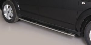 Boční ochranné oválné nerezové nášlapy s plastovými prolisy Fiat Freemont