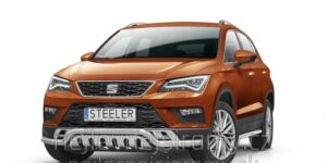 ST Přední ochranný nerezový rám nízký s plechem pro Seat Ateca
