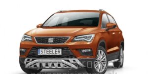 ST Přední ochranný nerezový rám - tyč s plechem pro Seat Ateca