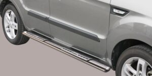 Boční ochranné oválné nerezové nášlapy s hliníkovými prolisy