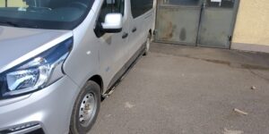 TA Boční oválné ochranné nerezové nášlapy s hliníkovými prolisy pro Renault Traffic 2014/Opel Vivaro/ Fiat Talento