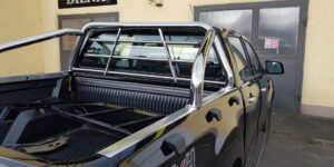 TA Zadní ochranný nerezový rám na korbu s ochrannou mříží pro SsangYong Musso 2021>