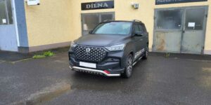 ST Boční ochranné nerezové nášlapy trubky s plastovými prolisy pro Ssangyong Rexton 2021