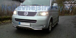TA Přední ochranný nerezový rám - tyč s plechem pro Volkswagen Transporter T5