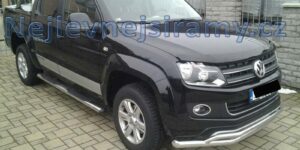 TA Boční ochranné nerezové nášlapy s prolisy průměr 90mm pro Volkswagen Amarok