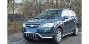 Přední ochranný nerezový rám -trubka se zuby pro Chevrolet Captiva