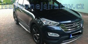 Boční ochranné celonášlapy nerezové pro Hyundai Santa Fe 2013