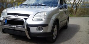 Přední ochranný nerezový rám s textem pro Suzuki Ignis