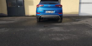 Zadní ochranný nerezový rám pro Hyundai Tucson 2015