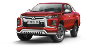 ST Přední ochranný nerezový rám, tyč s plechem pro Mitsubishi Outlander 2018