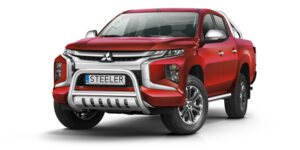 ST Přední ochranný nerezový rám nízký s plechem pro Mitsubishi Outlander 2018