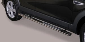 Boční ochranné oválné nerezové nášlapy s hliníkovými prolisy Chevrolet Captiva