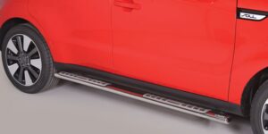 Boční ochranné oválné nerezové nášlapy s hliníkovými prolisy