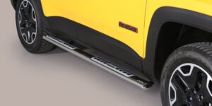 Boční ochranné oválné nerezové nášlapy s hliníkovými prolisy