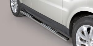 Boční ochranné oválné nerezové nášlapy s hliníkovými prolisy