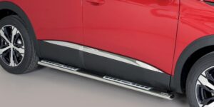 Boční ochranné oválné nerezové nášlapy s hliníkovými prolisy