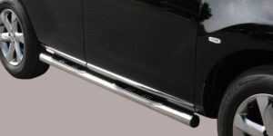 Boční ochranné nerezové nášlapy s plastovými prolisy - tyč pro Nissan Murano