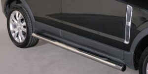 Boční ochranné nerezové nášlapy s plastovými prolisy - tyč Opel Antara