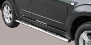 Boční ochranné oválné nerezové nášlapy s plastovými prolisy pro Subaru Forester
