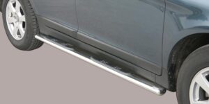 Boční ochranné oválné nerezové nášlapy s plastovými prolisy pro Volvo XC 60