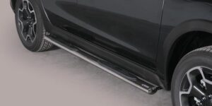 Boční ochranné oválné nerezové nášlapy s plastovými prolisy pro Subaru XV
