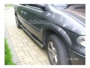 Boční ochranné oválné nerezové nášlapy s plastovými prolisy