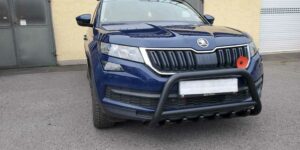 ST Přední ochranný nerezový rám se zuby černý pro Škoda Kodiaq