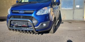 TA Boční oválné nerezové nášlapy s prolisy pro Ford Transit Custom