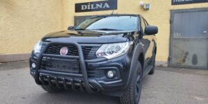 TA Přední ochranný nerezový rám se zuby černý pro Fiat Fullback/Mitsubishi L200