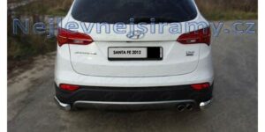 Zadní ochranné nerezové rohy pro Hyundai Santa Fe 2013