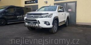 TA Přední ochranný nerezový rám se zuby a led přídavným světlem pro Toyota Hilux 2016