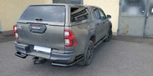 TA Zadní ochranné nerezové nebo černé dvojité rohy pro Toyota Hilux