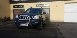 Přední vysoký ochranný nerezový rám se zuby a s příčkami pro Toyota Land Cruiser 120