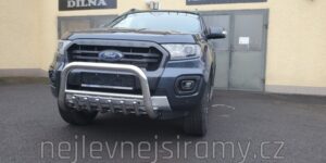 TA Přední ochranný nerezový rám se zuby s LED přídavným světlem průměr 70mm pro Ford Ranger 2019
