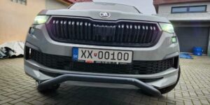 ST Přední ochranný nerezový rám - tyč pro Škoda Kodiaq